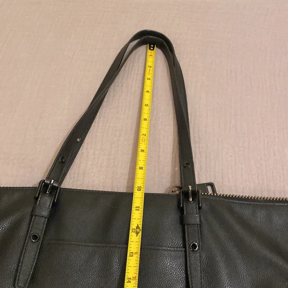 Rebecca Mincoff Black Leather Tote Bag